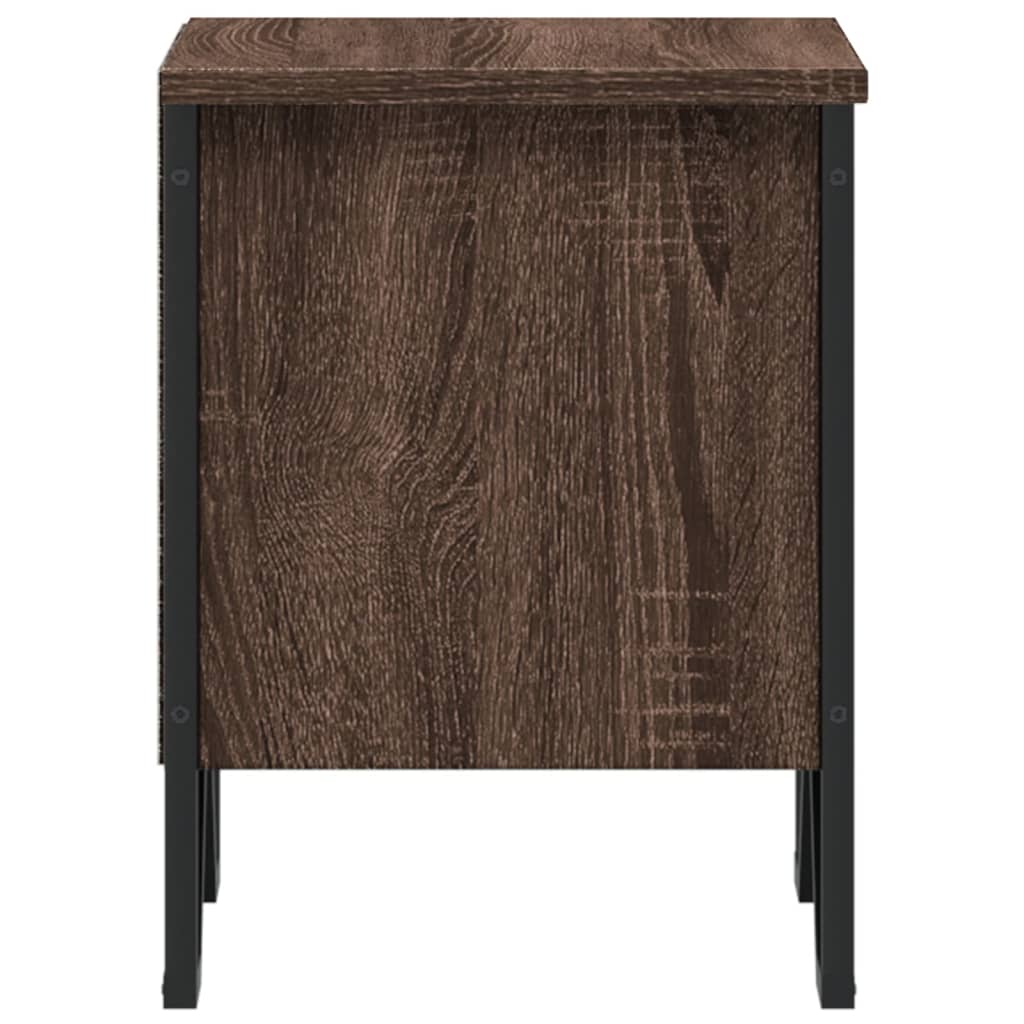 Comodino Rovere Marrone 40x30x40 cm in Truciolato