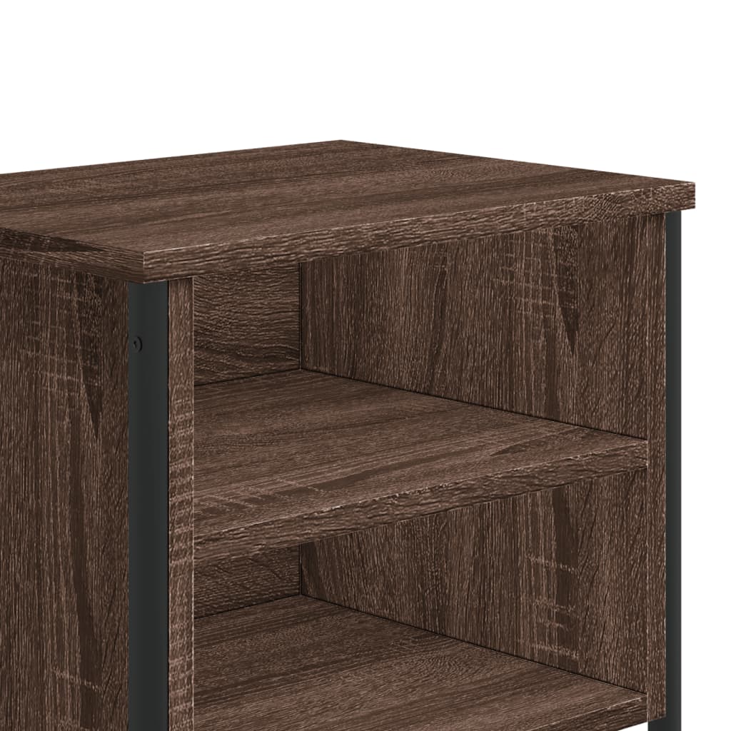 Comodino Rovere Marrone 40x30x40 cm in Truciolato