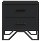 Comodino Nero 40x41x40 cm in Truciolato