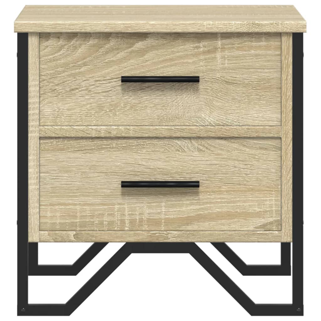 Comodini 2 pz Rovere Sonoma 40x41x40 cm in Legno Multistrato