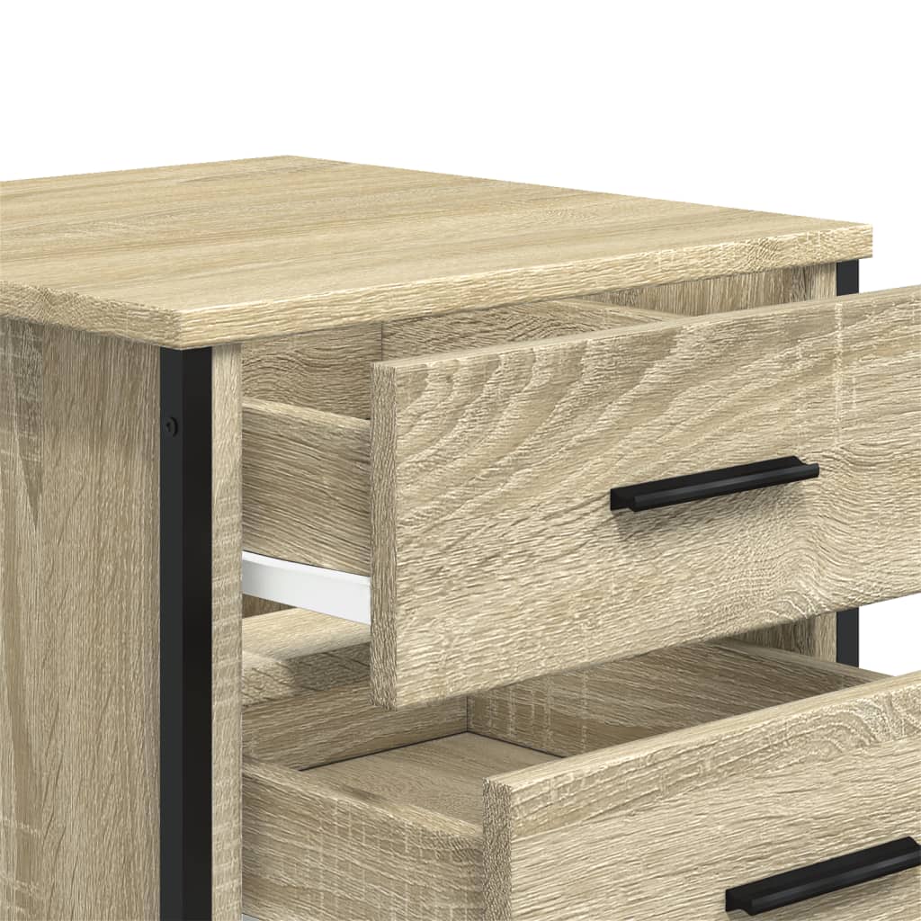 Comodini 2 pz Rovere Sonoma 40x41x40 cm in Legno Multistrato