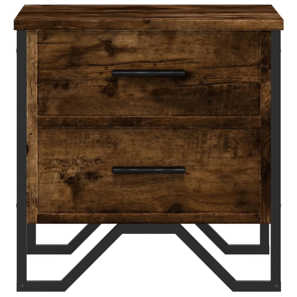 Comodino Rovere Fumo 40x41x40 cm in Truciolato