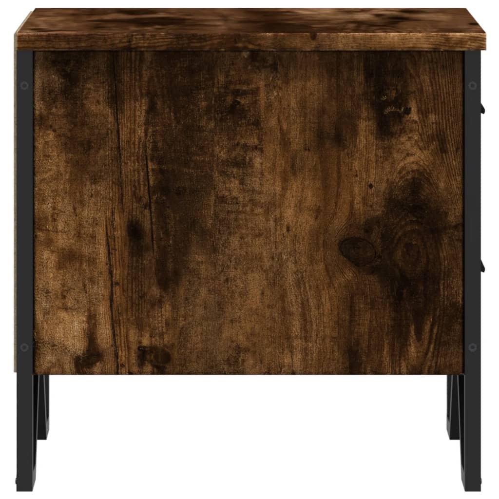 Comodino Rovere Fumo 40x41x40 cm in Truciolato