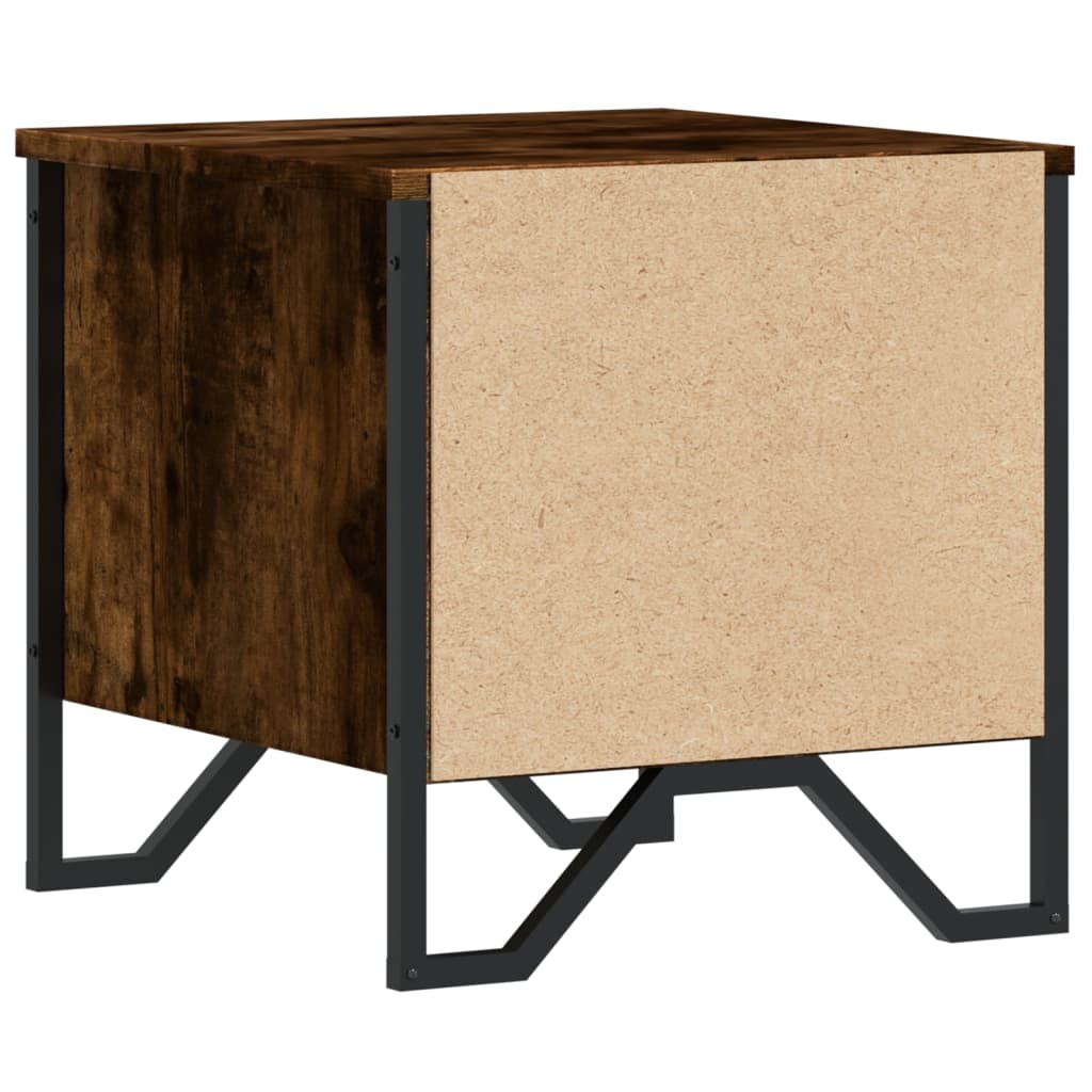 Comodino Rovere Fumo 40x41x40 cm in Truciolato