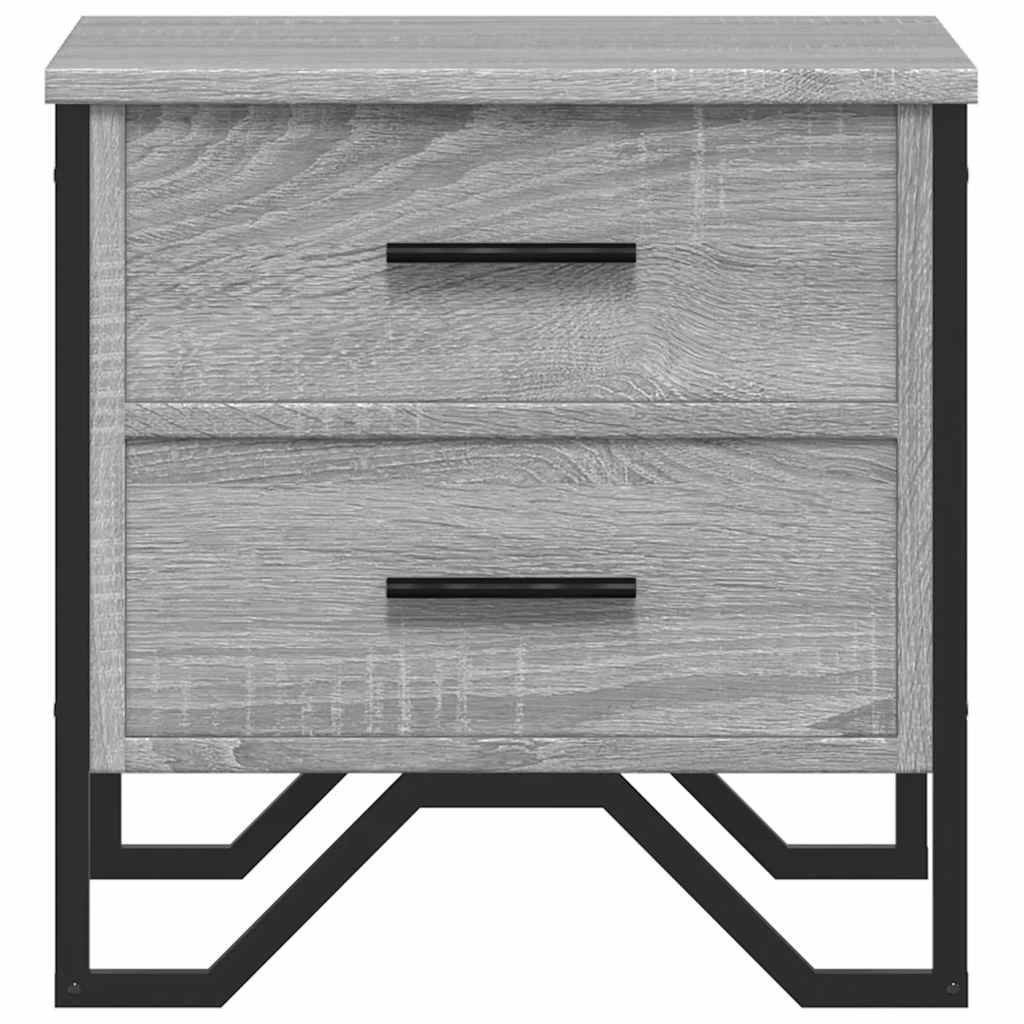 Comodino Grigio Sonoma 40x41x40 cm in Truciolato