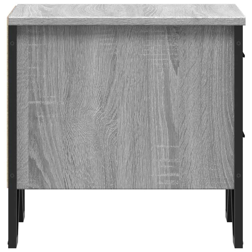 Comodino Grigio Sonoma 40x41x40 cm in Truciolato