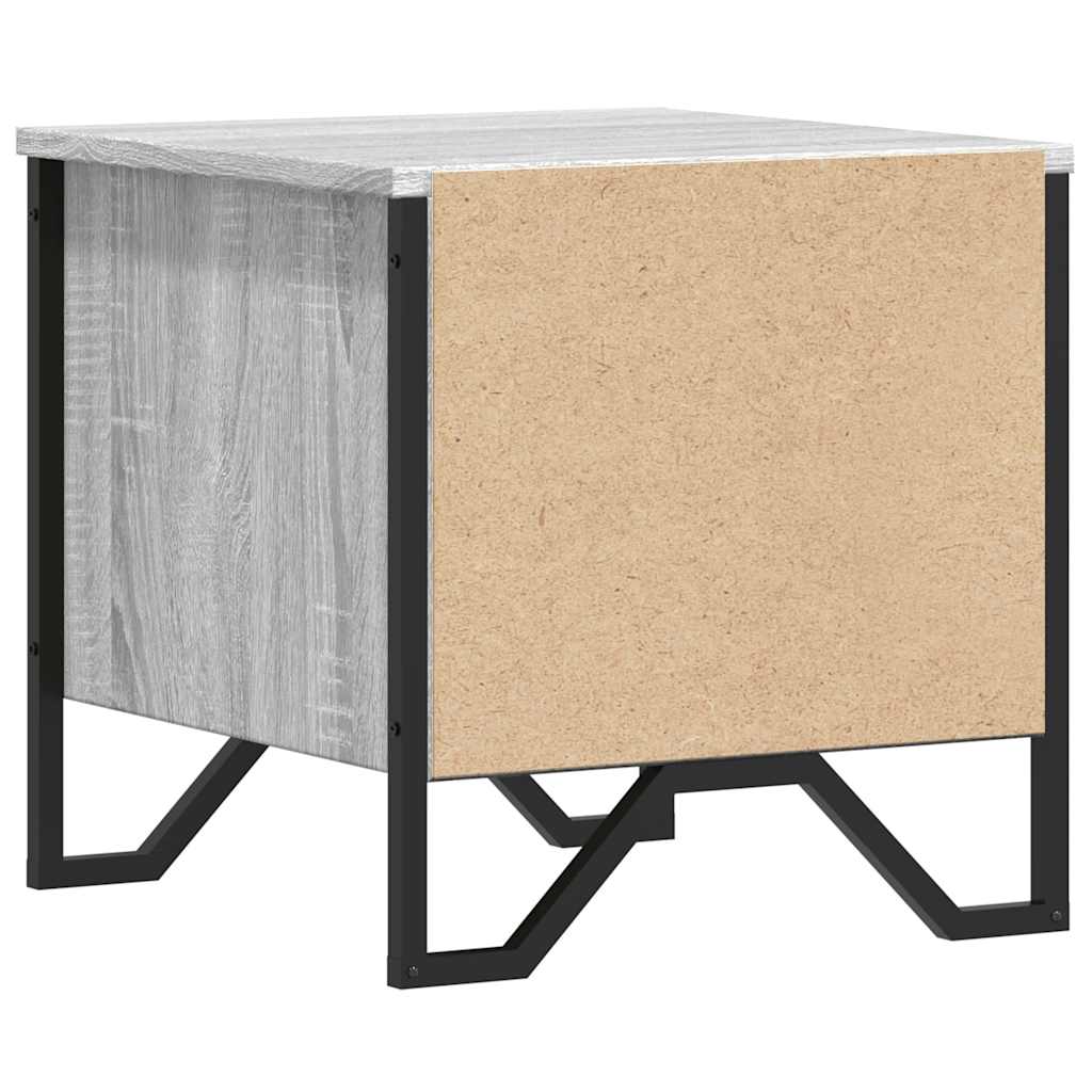 Comodino Grigio Sonoma 40x41x40 cm in Truciolato