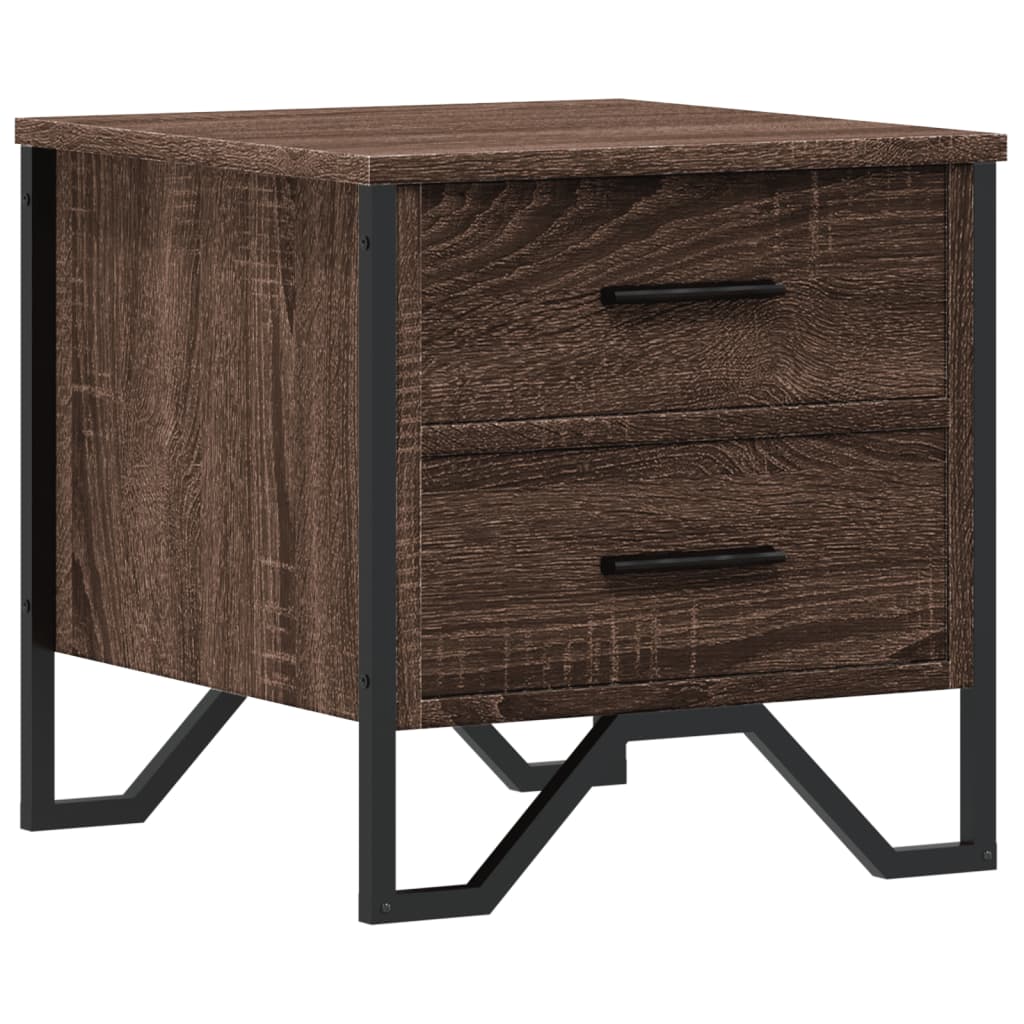 Comodino Rovere Marrone 40x41x40 cm in Truciolato