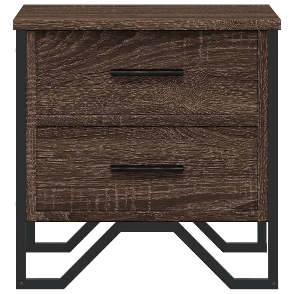 Comodino Rovere Marrone 40x41x40 cm in Truciolato