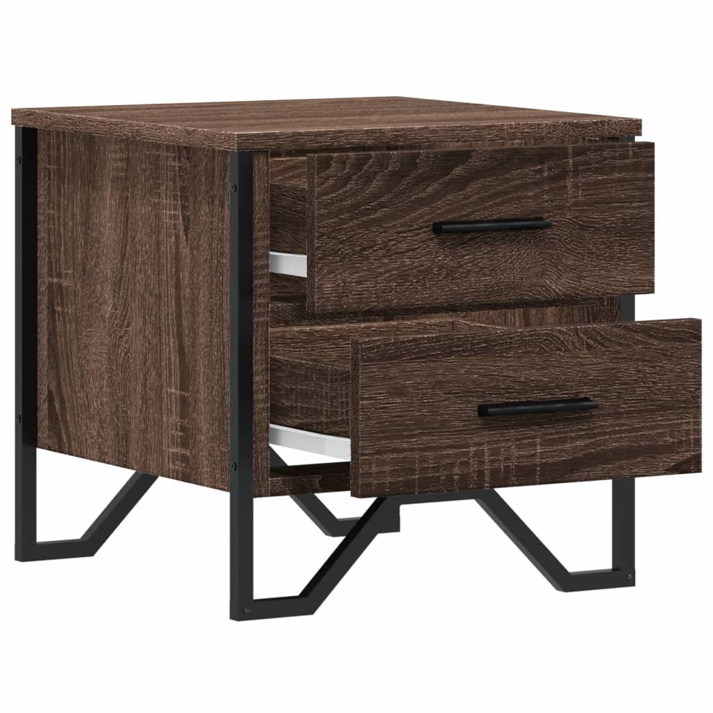 Comodino Rovere Marrone 40x41x40 cm in Truciolato