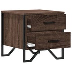 Comodini 2 pz Rovere Marrone 40x41x40 cm in Legno Multistrato