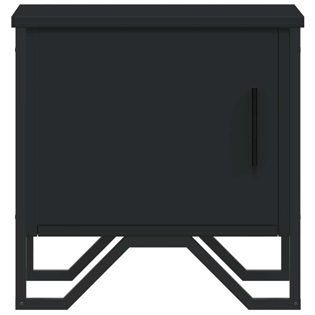 Comodino Nero 40x30x40 cm in Legno Multistrato