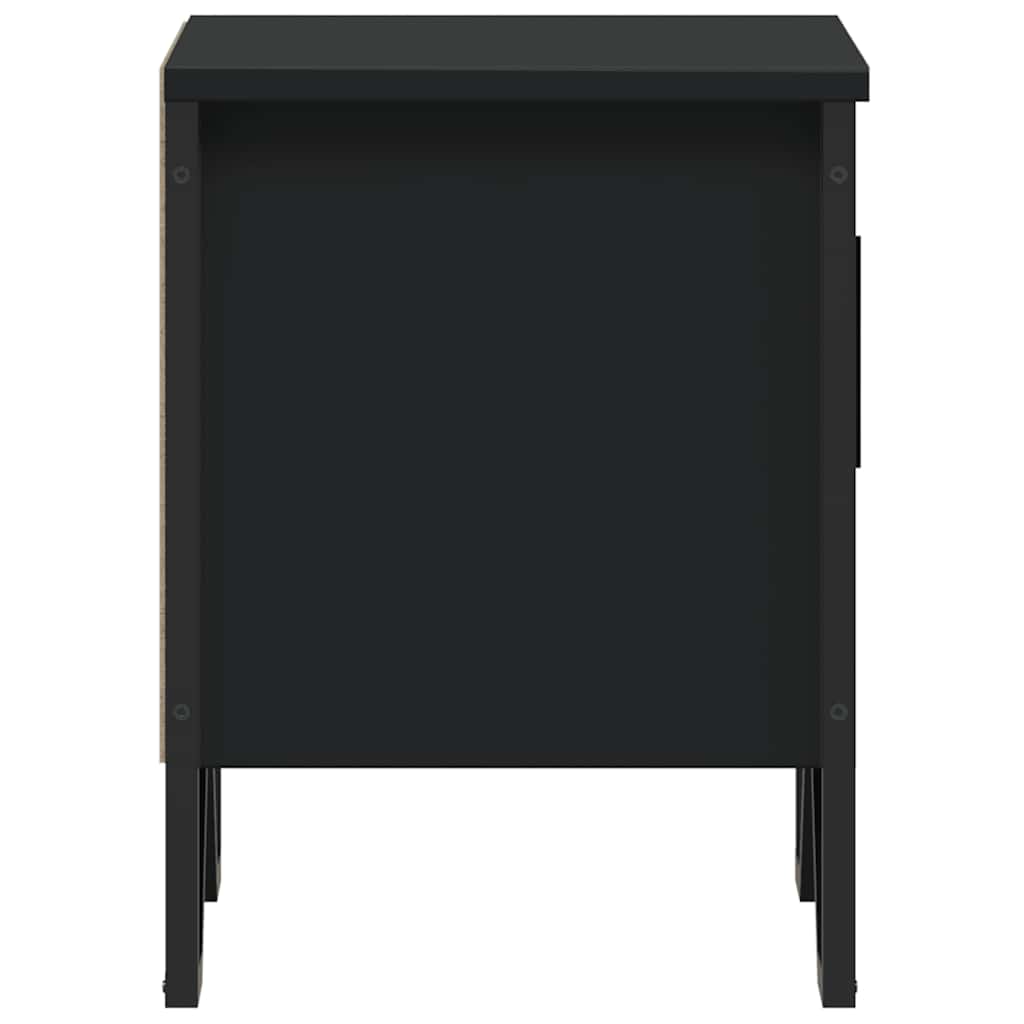 Comodino Nero 40x30x40 cm in Legno Multistrato