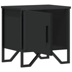 Comodini Neri 2 pz 40x30x40 cm in Legno Multistrato