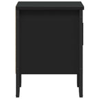 Comodini Neri 2 pz 40x30x40 cm in Legno Multistrato