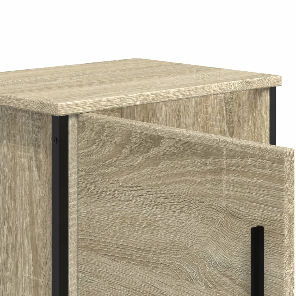 Comodini Rovere Sonoma 2 pz 40x30x40 cm in Legno Multistrato