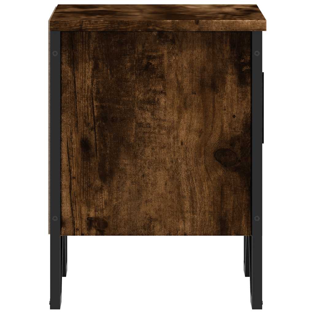 Comodini 2pz Rovere Fumo 40x30x40 cm in Truciolato