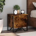 Comodini 2pz Rovere Fumo 40x30x40 cm in Truciolato