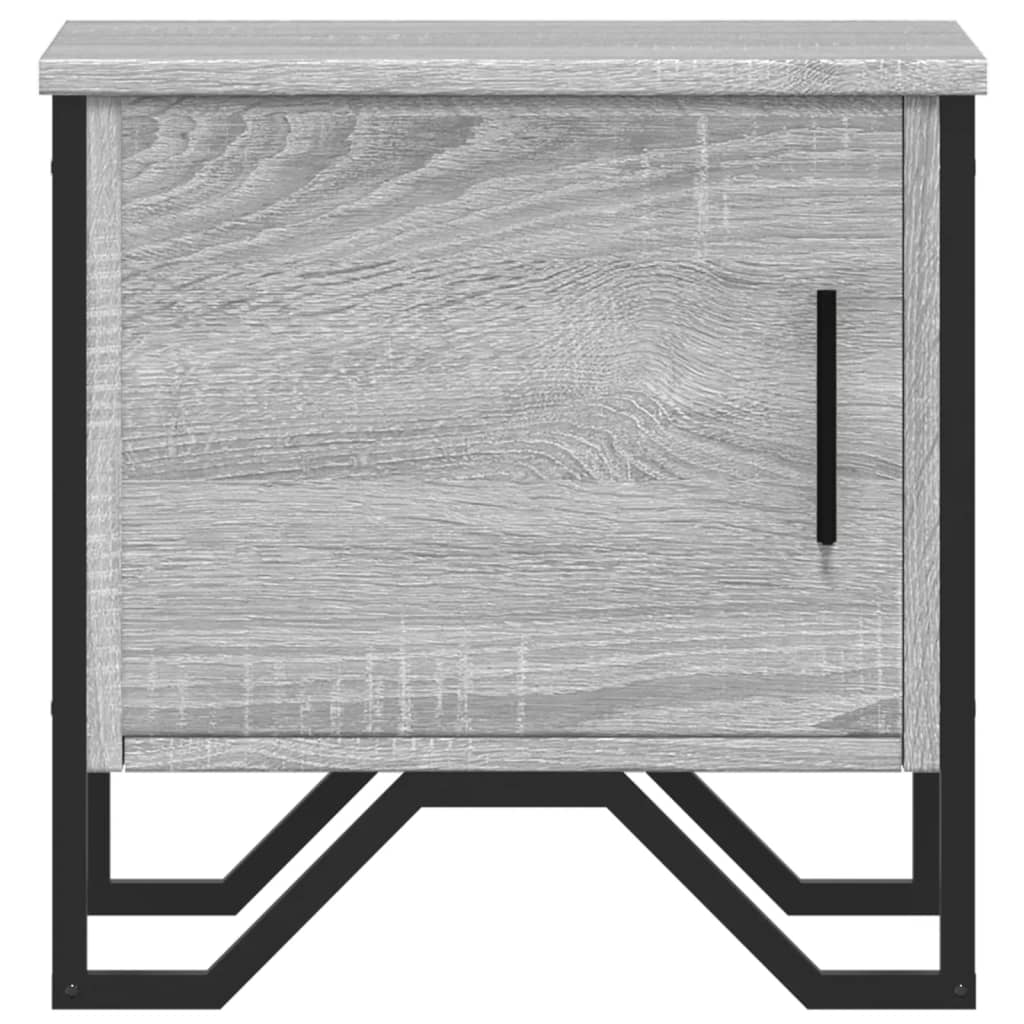 Comodino Grigio Sonoma 40x30x40 cm in Truciolato