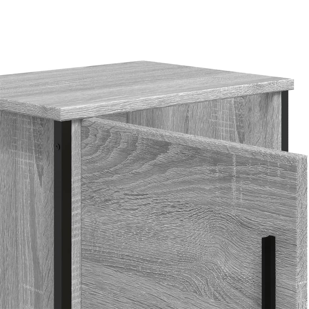 Comodino Grigio Sonoma 40x30x40 cm in Truciolato
