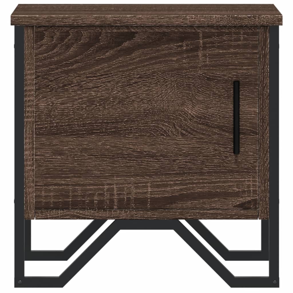 Comodini 2pz Rovere Marrone 40x30x40 cm in Truciolato