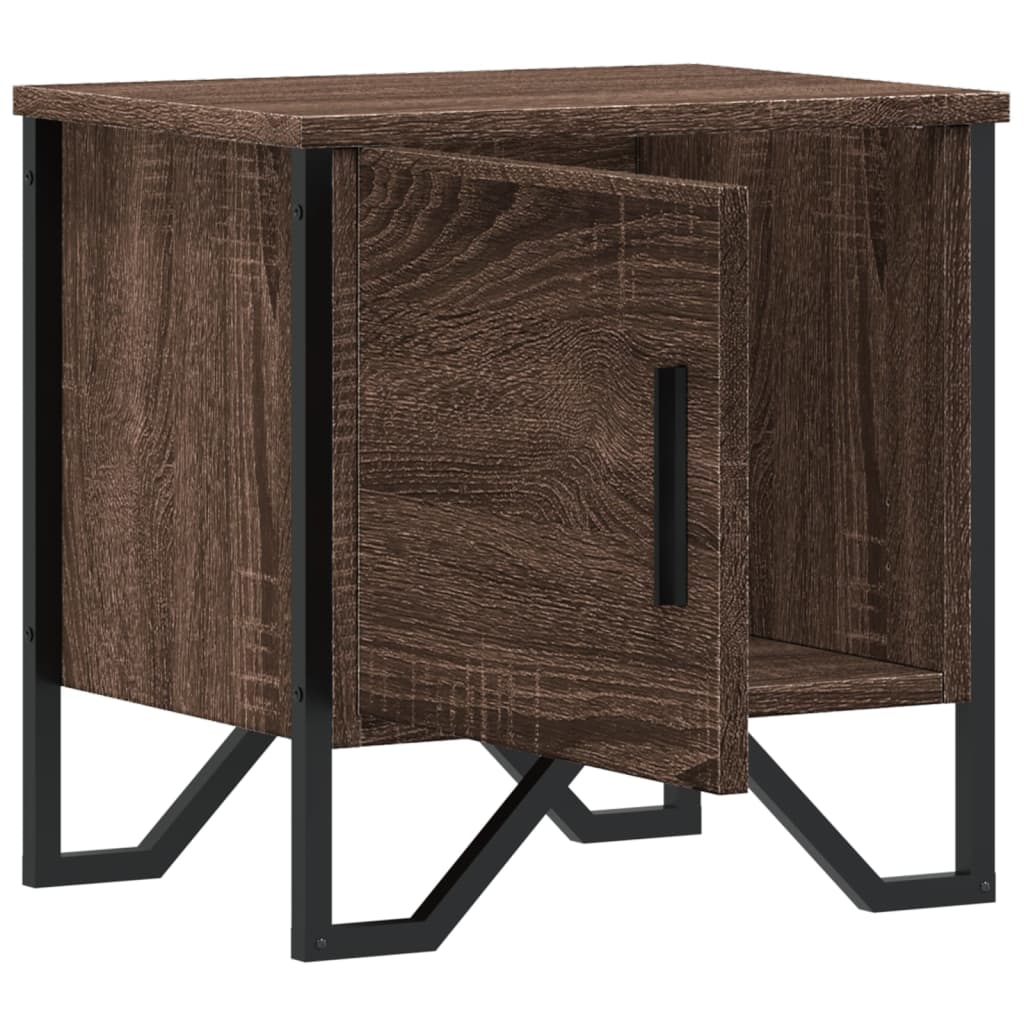 Comodini 2pz Rovere Marrone 40x30x40 cm in Truciolato