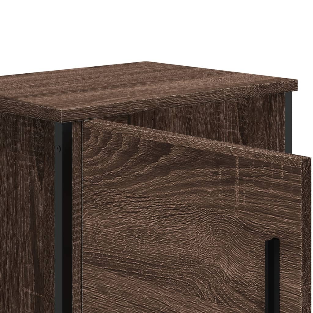 Comodini 2pz Rovere Marrone 40x30x40 cm in Truciolato