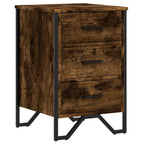 Comodino Rovere Fumo 40x41x60 cm in Legno Multistrato