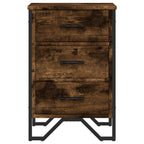 Comodino Rovere Fumo 40x41x60 cm in Legno Multistrato