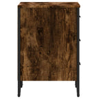 Comodino Rovere Fumo 40x41x60 cm in Legno Multistrato