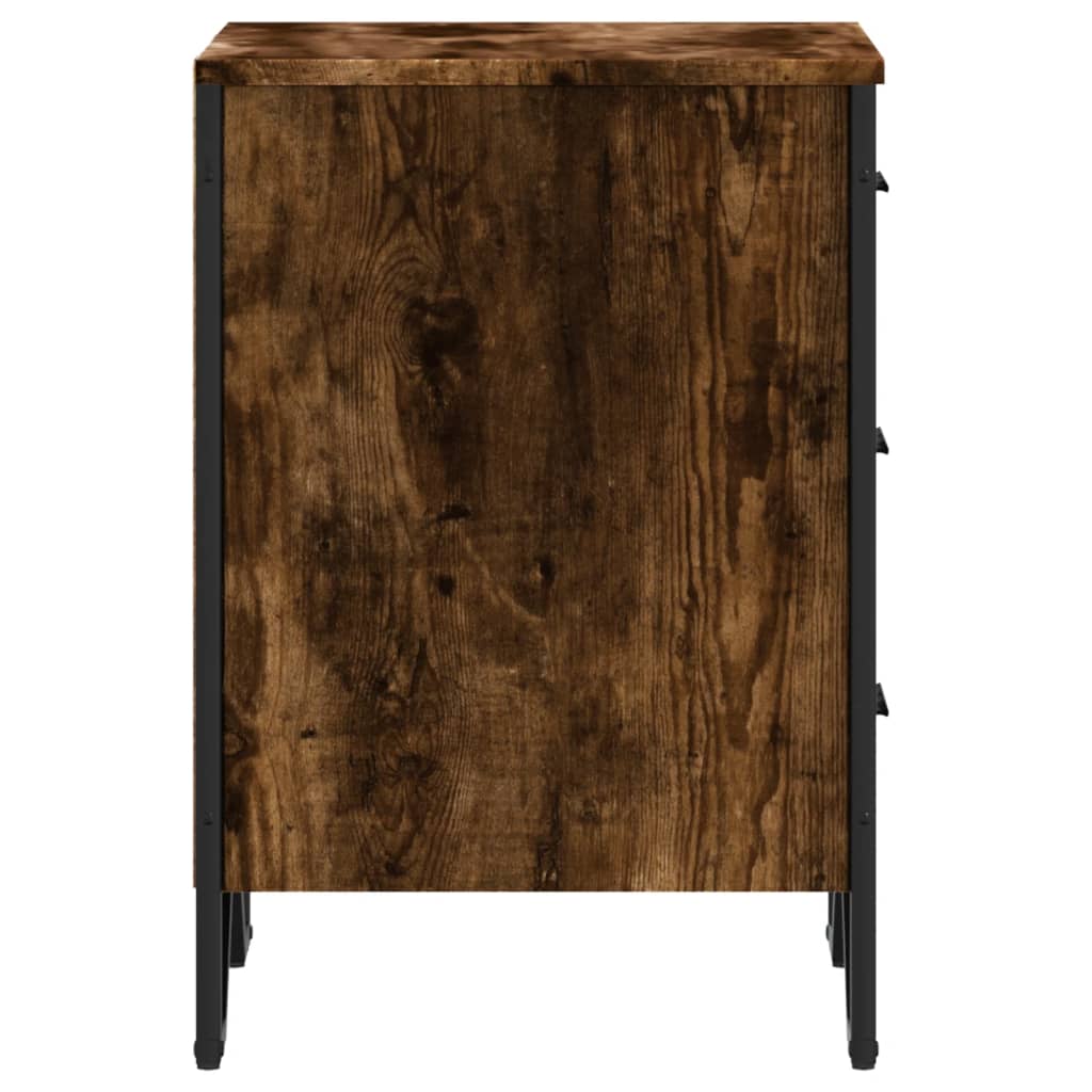 Comodino Rovere Fumo 40x41x60 cm in Legno Multistrato