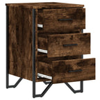 Comodino Rovere Fumo 40x41x60 cm in Legno Multistrato