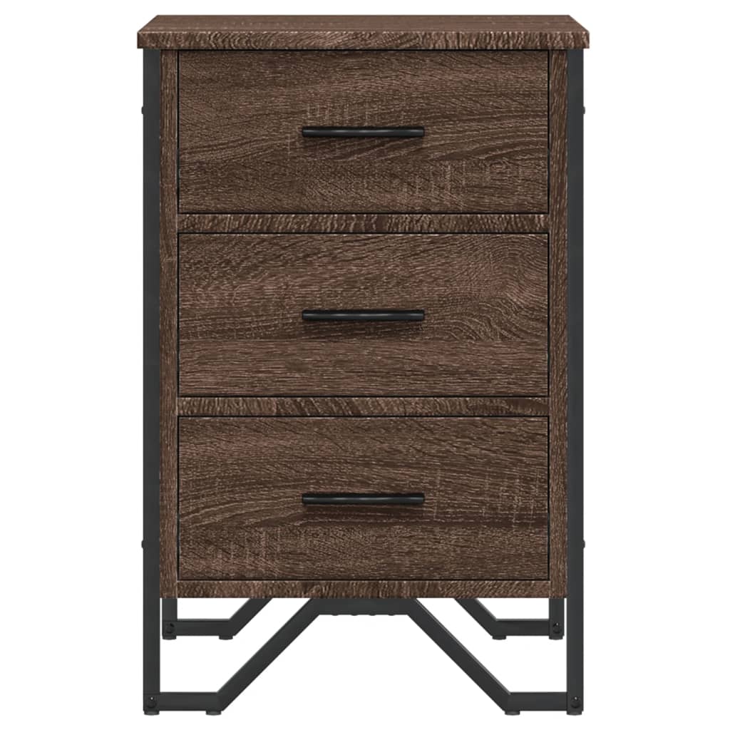 Comodino Rovere Marrone 40x41x60 cm in Legno Multistrato