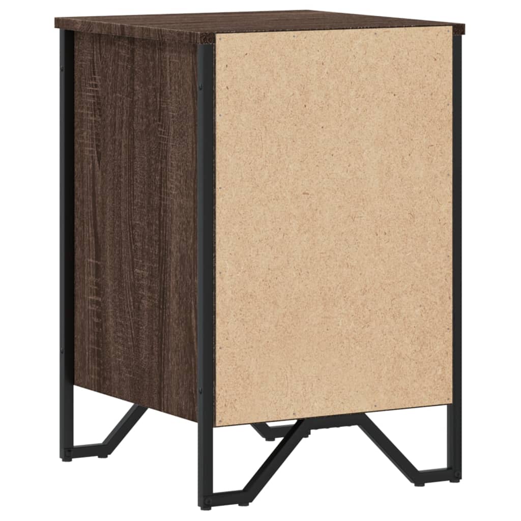 Comodino Rovere Marrone 40x41x60 cm in Legno Multistrato