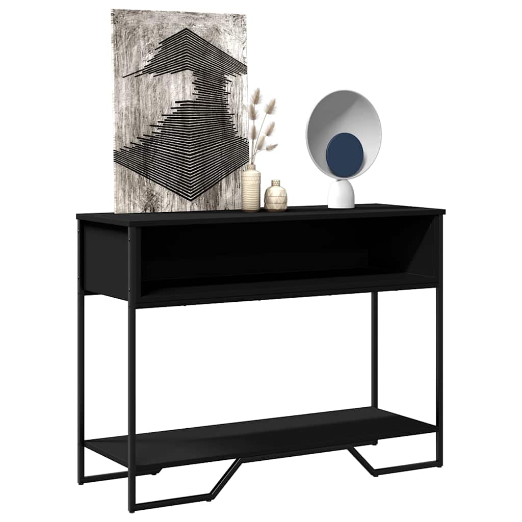 Tavolo Consolle Nero 100x35x74,5 cm in Truciolato