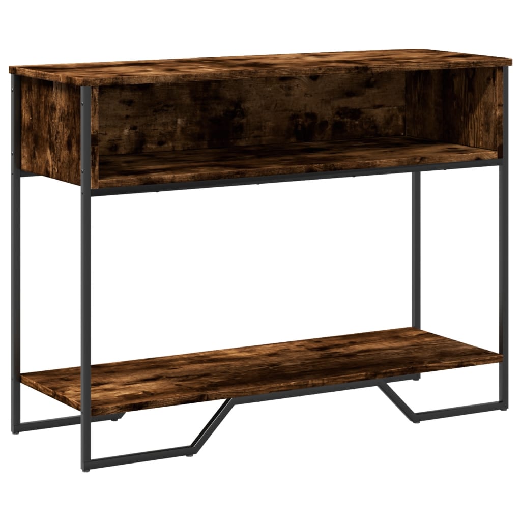 Tavolo Consolle Rovere Fumo 100x35x74,5 cm in Truciolato