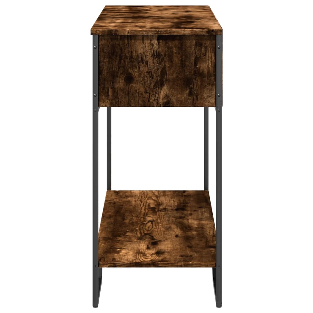 Tavolo Consolle Rovere Fumo 100x35x74,5 cm in Truciolato
