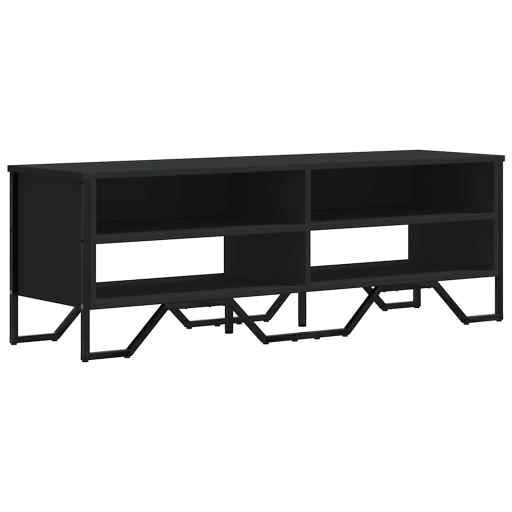 Mobile Porta TV Nero 122x34x41 cm in Legno Multistrato