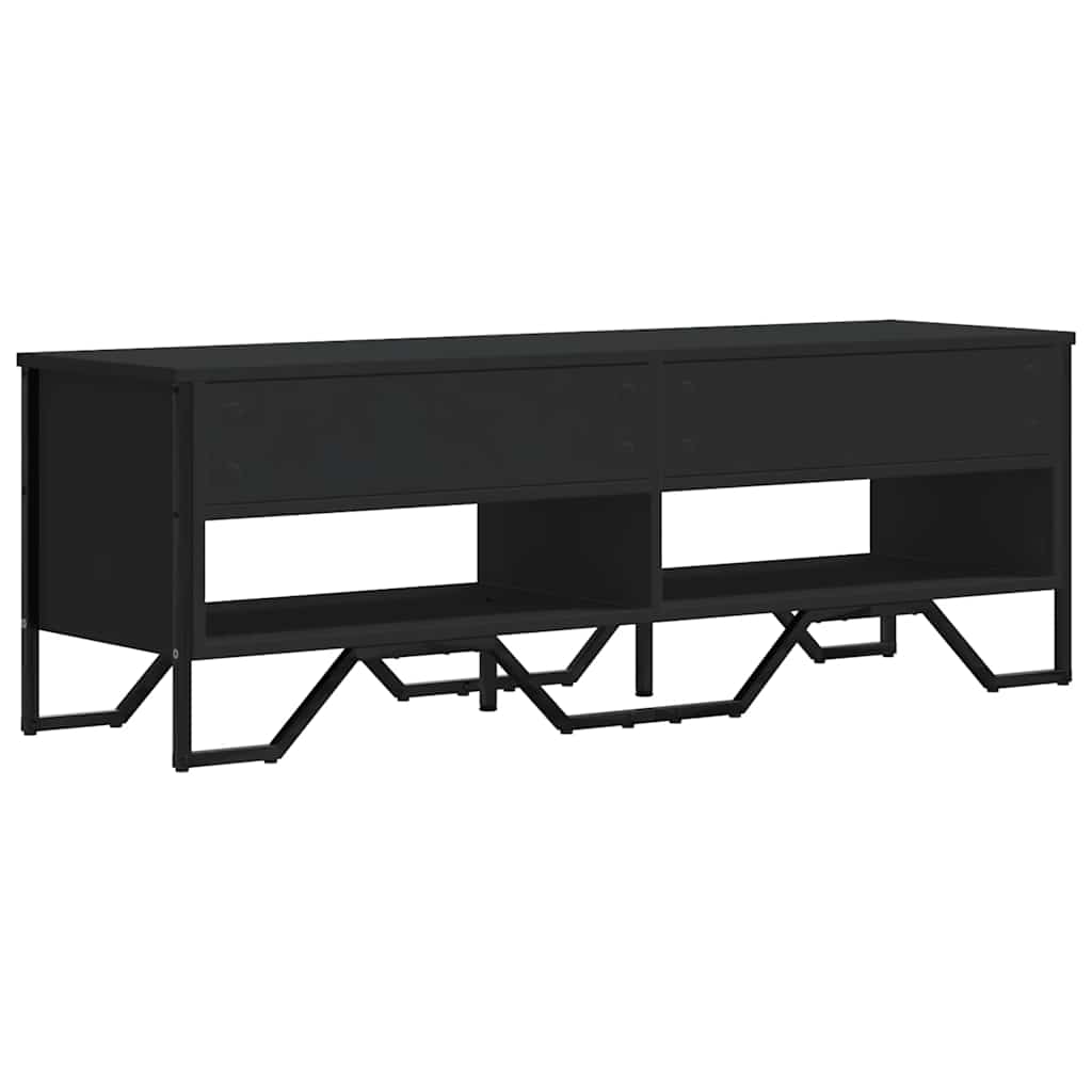 Mobile Porta TV Nero 122x34x41 cm in Legno Multistrato
