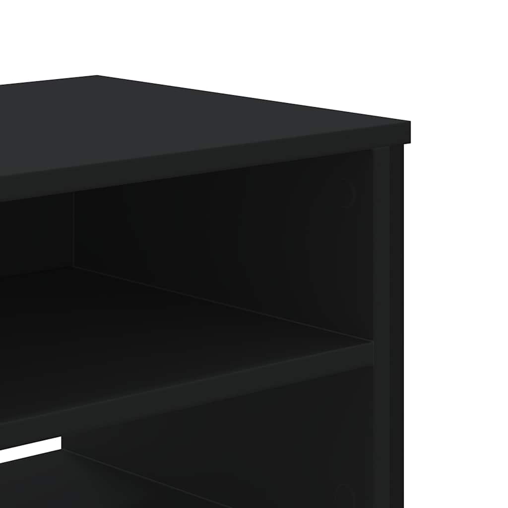 Mobile Porta TV Nero 122x34x41 cm in Legno Multistrato