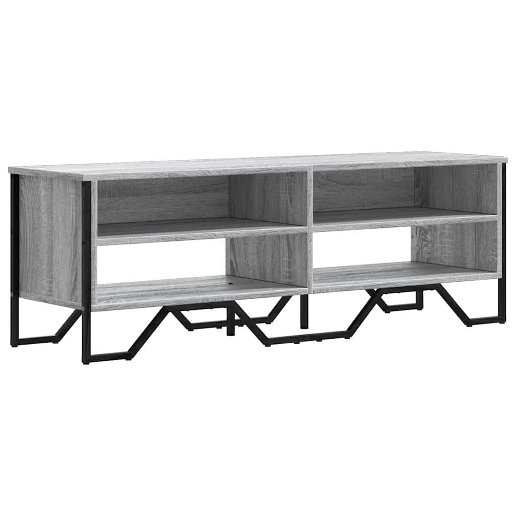 Mobile Porta TV Grigio Sonoma 122x34x41cm in Legno Multistrato
