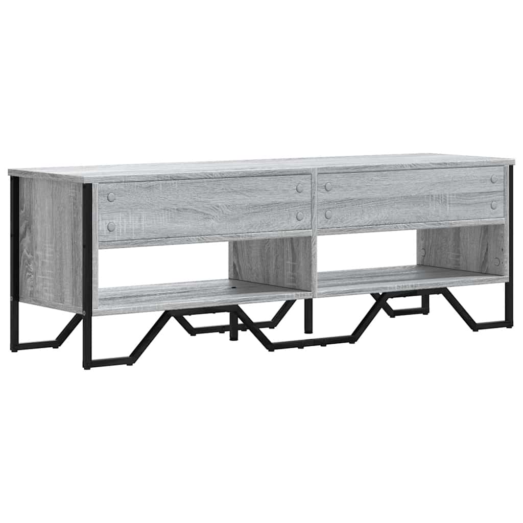 Mobile Porta TV Grigio Sonoma 122x34x41cm in Legno Multistrato