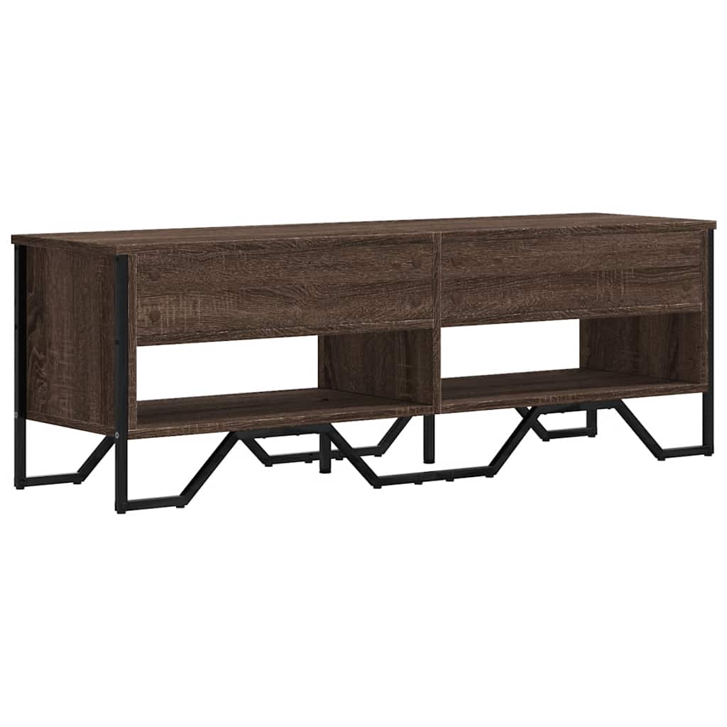 Mobile Porta TV Rovere Marrone 122x34x41cm in Legno Multistrato