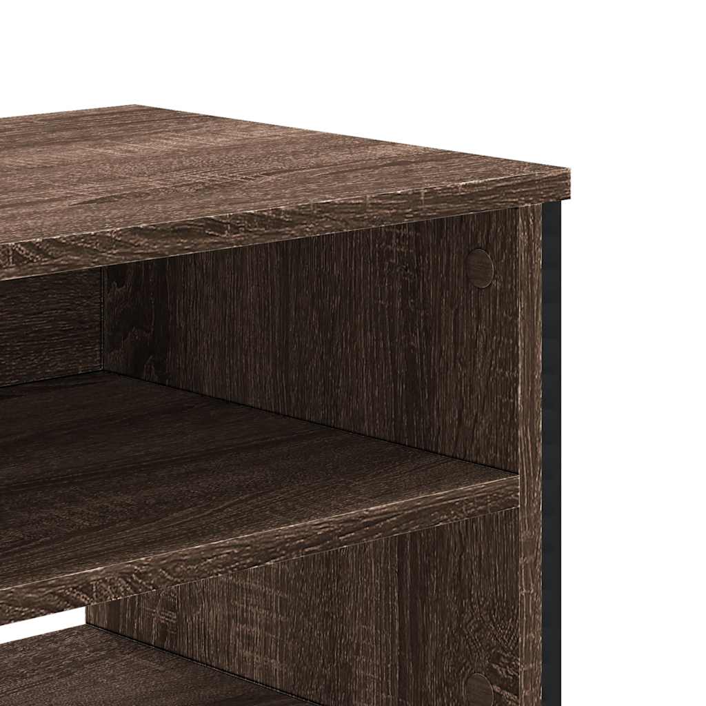 Mobile Porta TV Rovere Marrone 122x34x41cm in Legno Multistrato