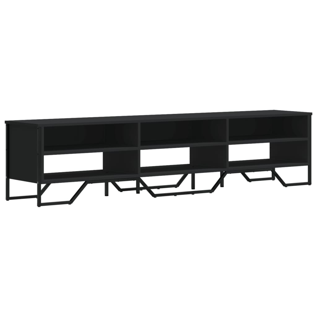 Mobile Porta TV Nero 180x34x41 cm in Legno Multistrato