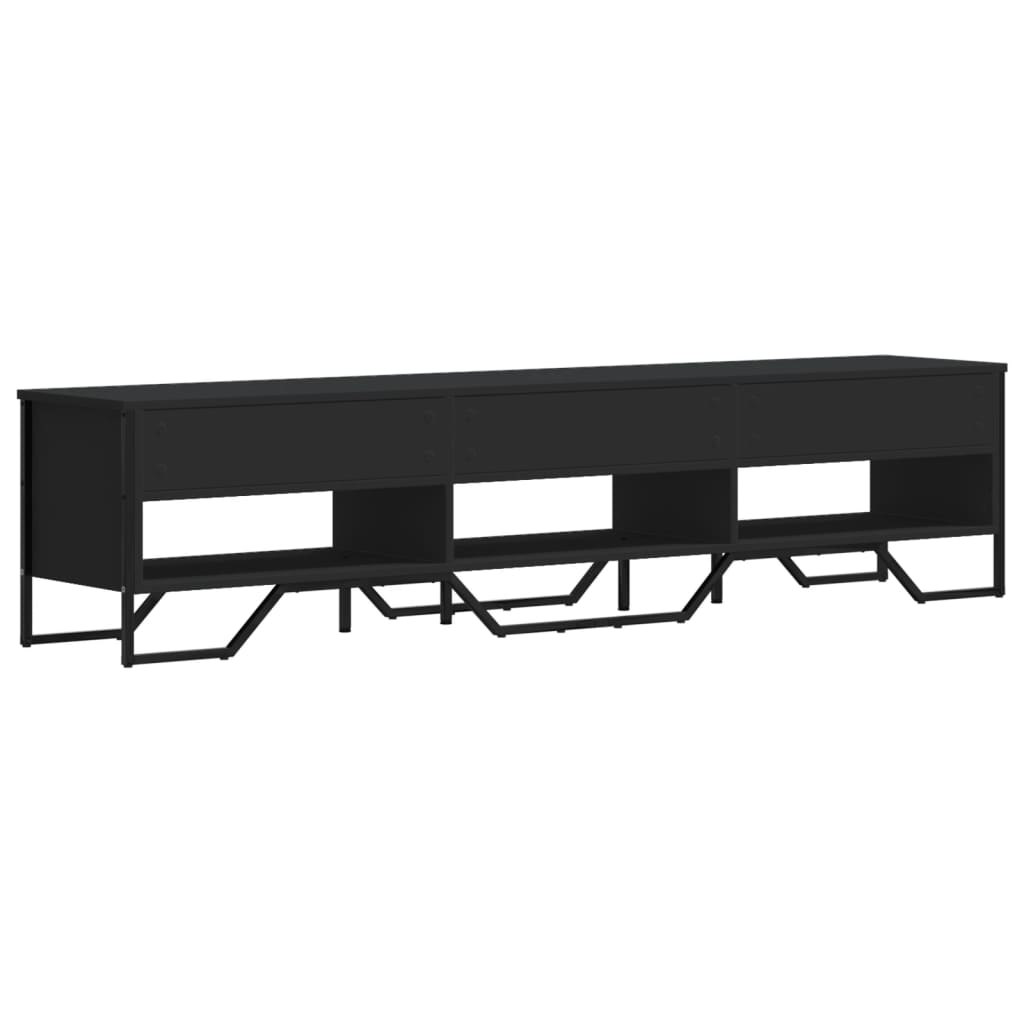 Mobile Porta TV Nero 180x34x41 cm in Legno Multistrato