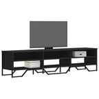 Mobile Porta TV Nero 180x34x41 cm in Legno Multistrato