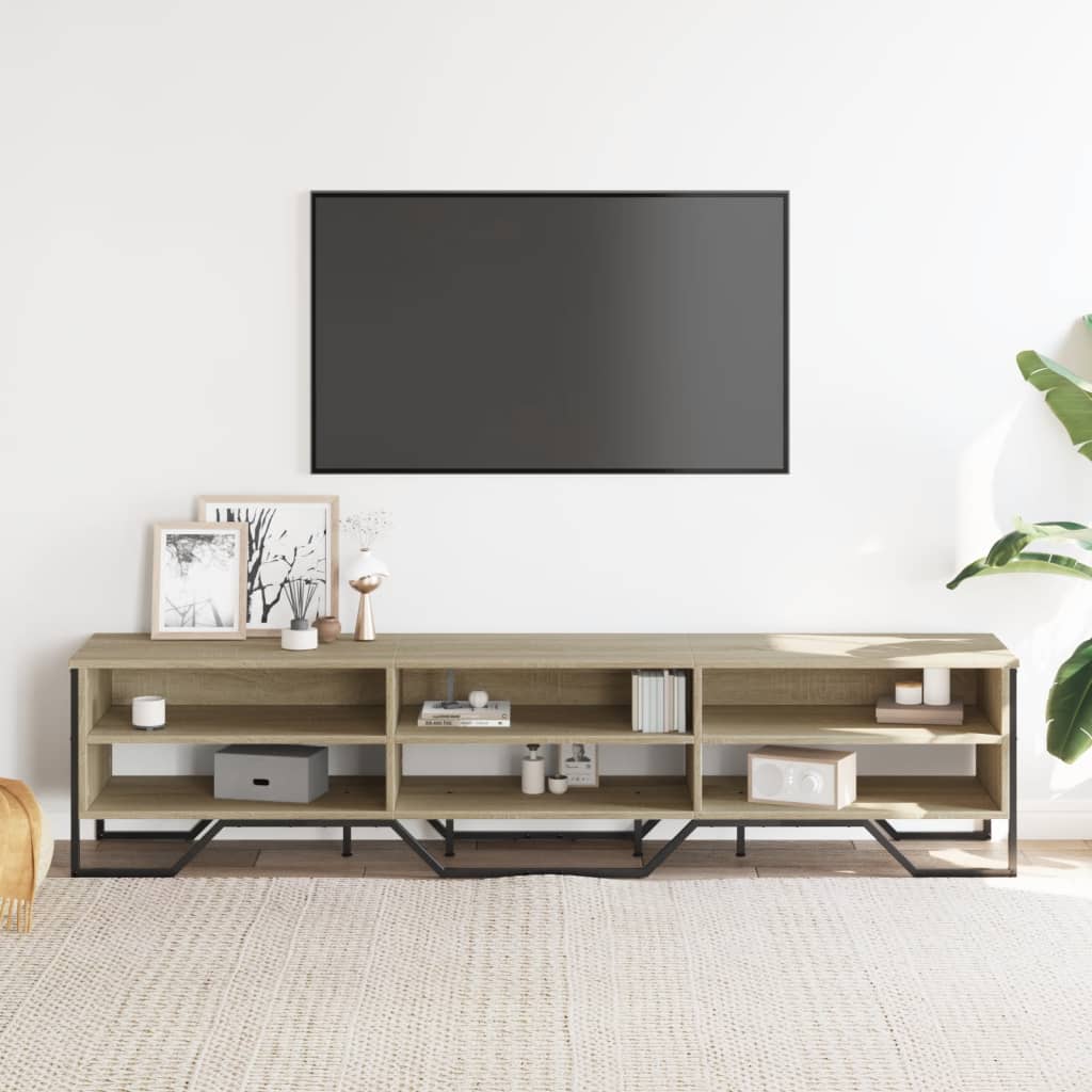 Mobile Porta TV Rovere Sonoma 180x34x41 cm Legno Multistrato