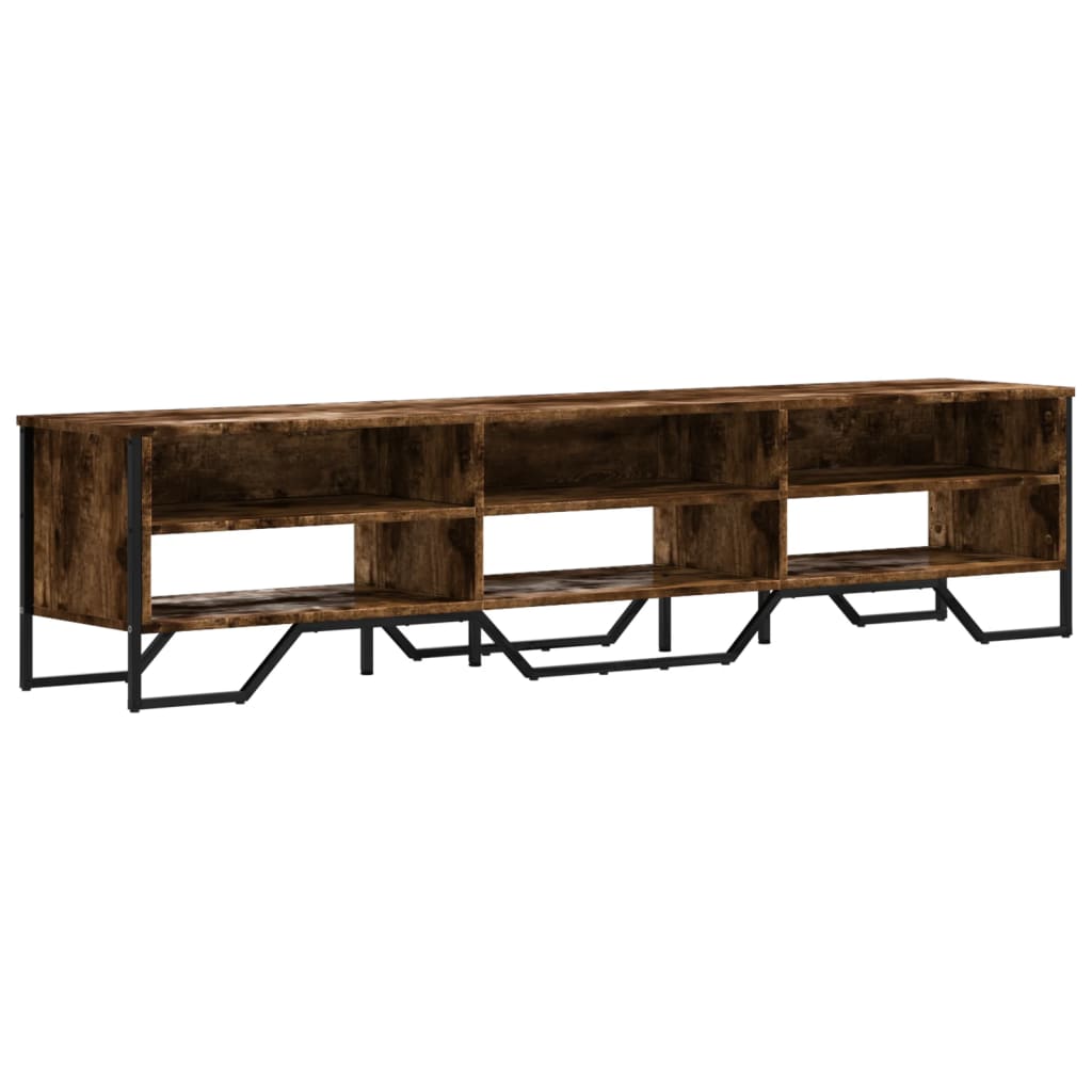 Mobile Porta TV Rovere Fumo 180x34x41 cm in Legno Multistrato