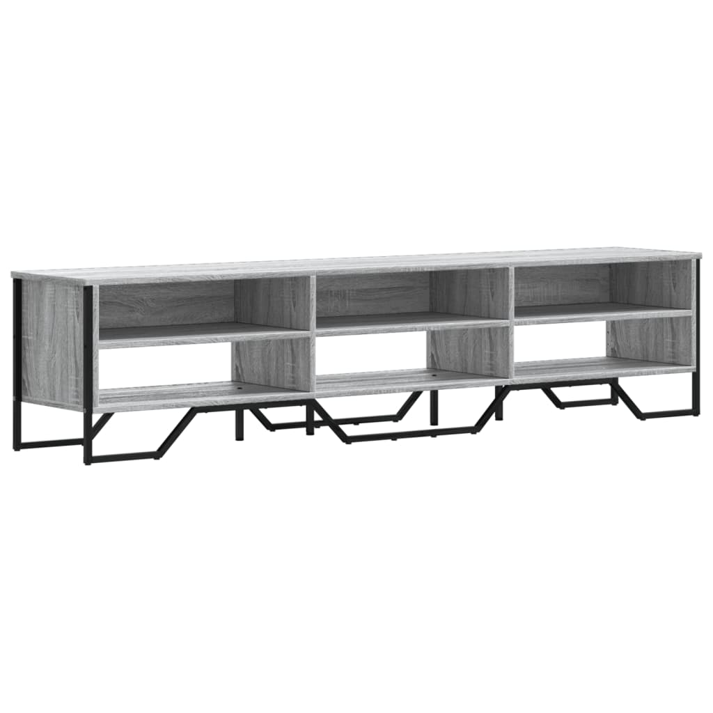 Mobile Porta TV Grigio Sonoma 180x34x41cm in Legno Multistrato